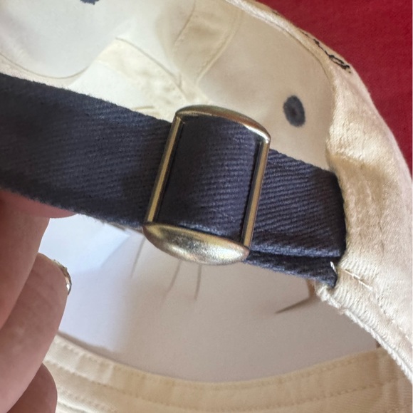 USA Embroidered Cap by FRASIER STERLING ❤️🤍💙cream hat w/navy brim.EmbroideredUSA - Picture 8 of 9